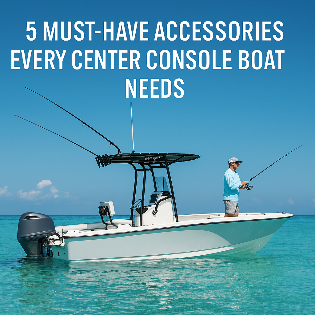 center console fishing boat accessories Fishmaster Original T-Top for Boats - Universal Fit, Foldable Design - White Powder Coat Tournament Fishing Jewelry 5 MustHave Center Console Boat