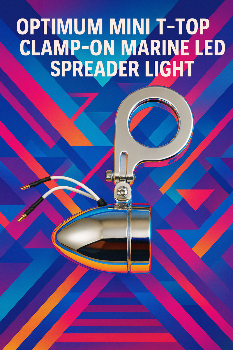 Optimum Mini T-Top Clamp On Marine LED Spreader Light – Krypt T Tops