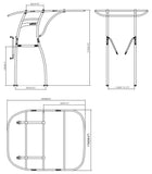 Dolphin Pro4 Extra Wide T Top W/ black canopy Fit Up to 57in Console - For Large Boats