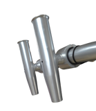 Single T‑Top Rod Holder – Clamp‑On 6061‑T6 Anodized Aluminum – Fits 1"–2.5" Tubing – Anodized, Black, White – Krypt T‑Tops