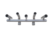 Krypt 5 Rod Rocket Launcher - Boat T Top – Clamp‑On 6061‑T6 Anodized Aluminum – Fits 1"–2" Tubing – Anodized, Black, White – Krypt T‑Tops