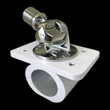 Krypt Universal Boat T‑Top Antenna Bracket – Clamp‑On 1.25”–2” Mount