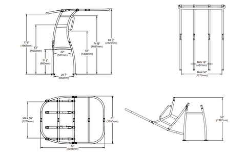 Krypt Pro2 T Top – Premium Universal Fit with Trailerable Canopy