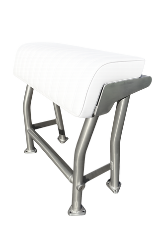 Krypt Pro X29B Leaning Post – 29" Aluminum Base Model Boat Seat (Anodized, Black, White)