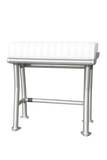 Krypt Pro X29B Leaning Post – 29" Aluminum Base Model Boat Seat (Anodized, Black, White)