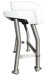 Krypt Pro X29B Leaning Post – 29" Aluminum Base Model Boat Seat (Anodized, Black, White)